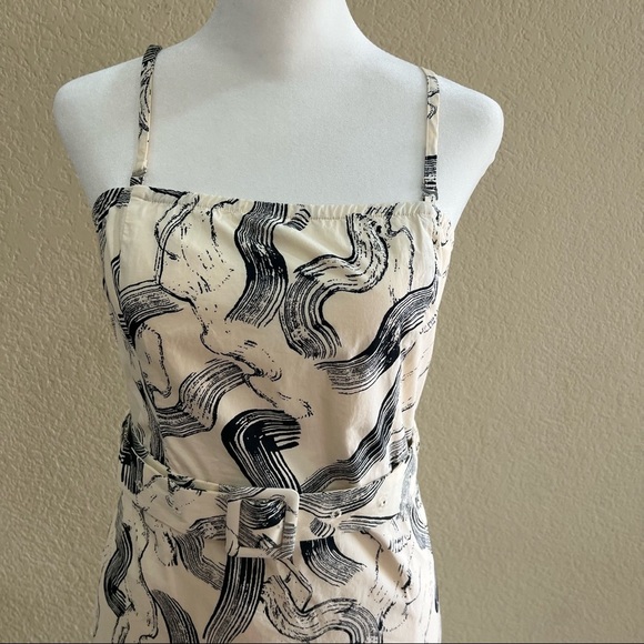 Anthropologie JUST Female Paperstrap Brush Stroke Prints Sz XS Dress Party Vacay - Picture 8 of 16